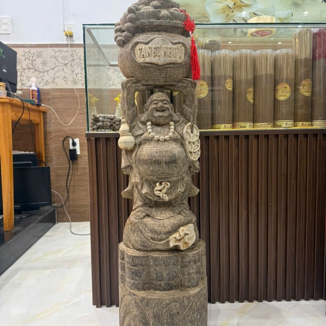 Di Lặc bê đỉnh Vàng nấu dầu